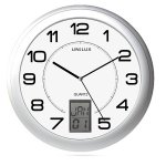 Zegar srebrny Unilux Instinct 30,5cm z datownikiem