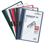 Skoroszyt zaciskowy DURABLE DURACLIP A4 1-30k mix kolorów  5szt.